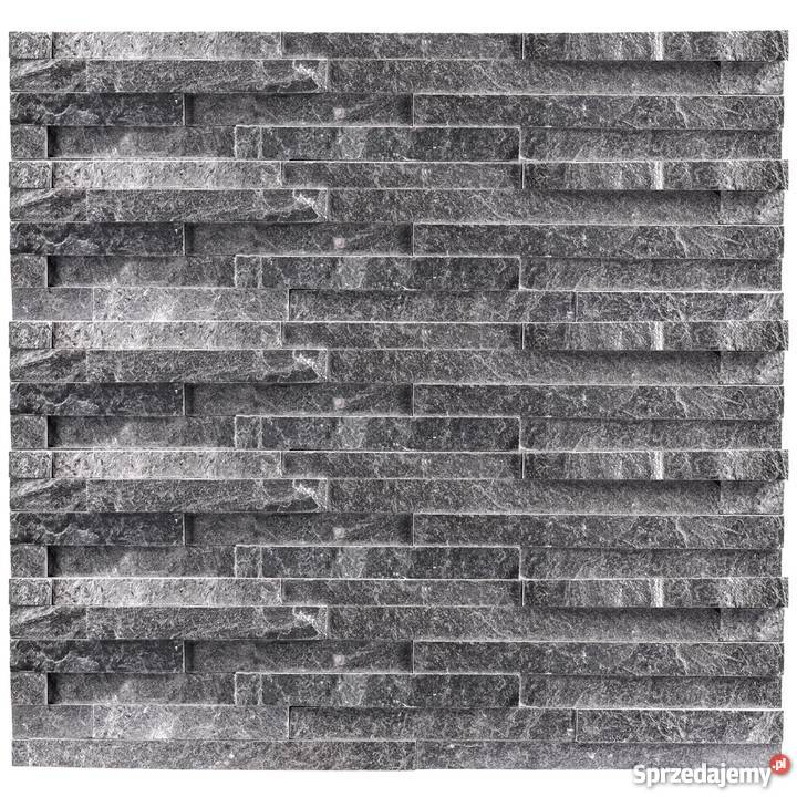 Panele ścienne 10x36 kwarcyt Stackstone Black