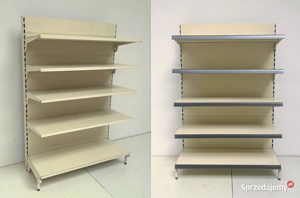 Regał przyścienny metalowy używany 5półkowy