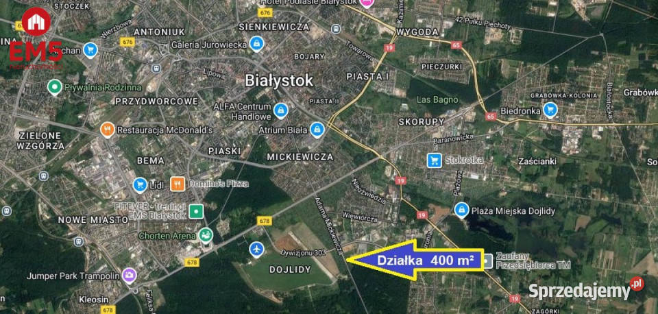 Działka na sprzedaż Augustów 1401m2 podlaskie