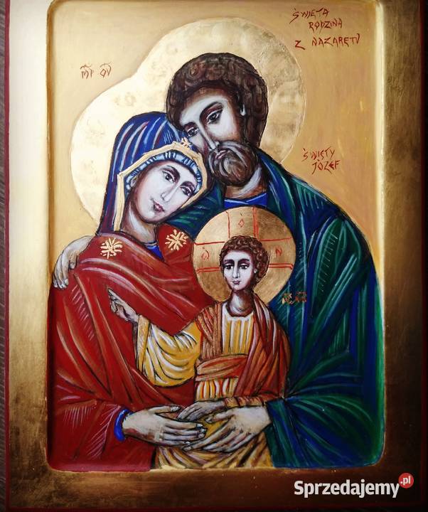 Madonna z Dzieciątkiem ikona pisana 30 x 24 Szczecin sprzedam