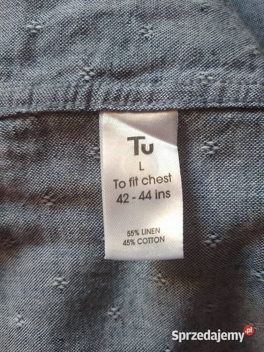 Koszula męska TU L len bawelna Miłobądz
