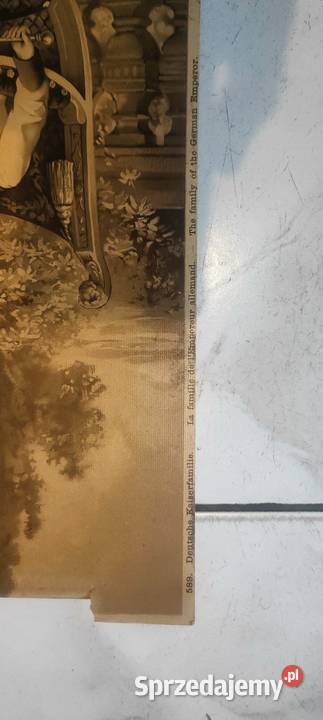 Stara Litografia 1900r Rodzina Cesarska Kaiser łódzkie Piotrków Trybunalski