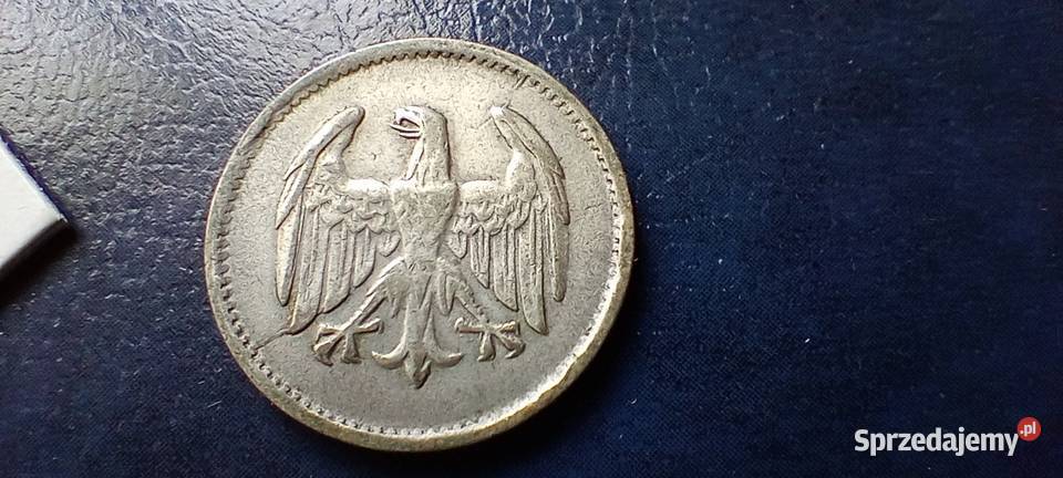 Stare monety 1 marka 1924 G Niemcy srebro podkarpackie Lesko