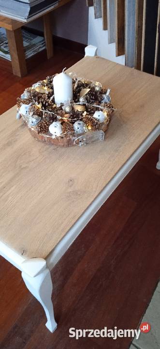 Stolik kawowy drewniany 89cm Łódź