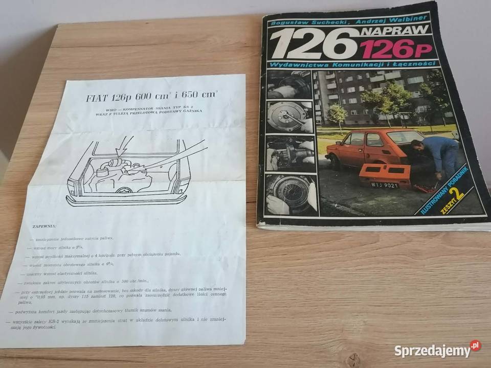 Dwa Poradniki Kultowe Fiat 126p 1985 1987 Wałbrzych