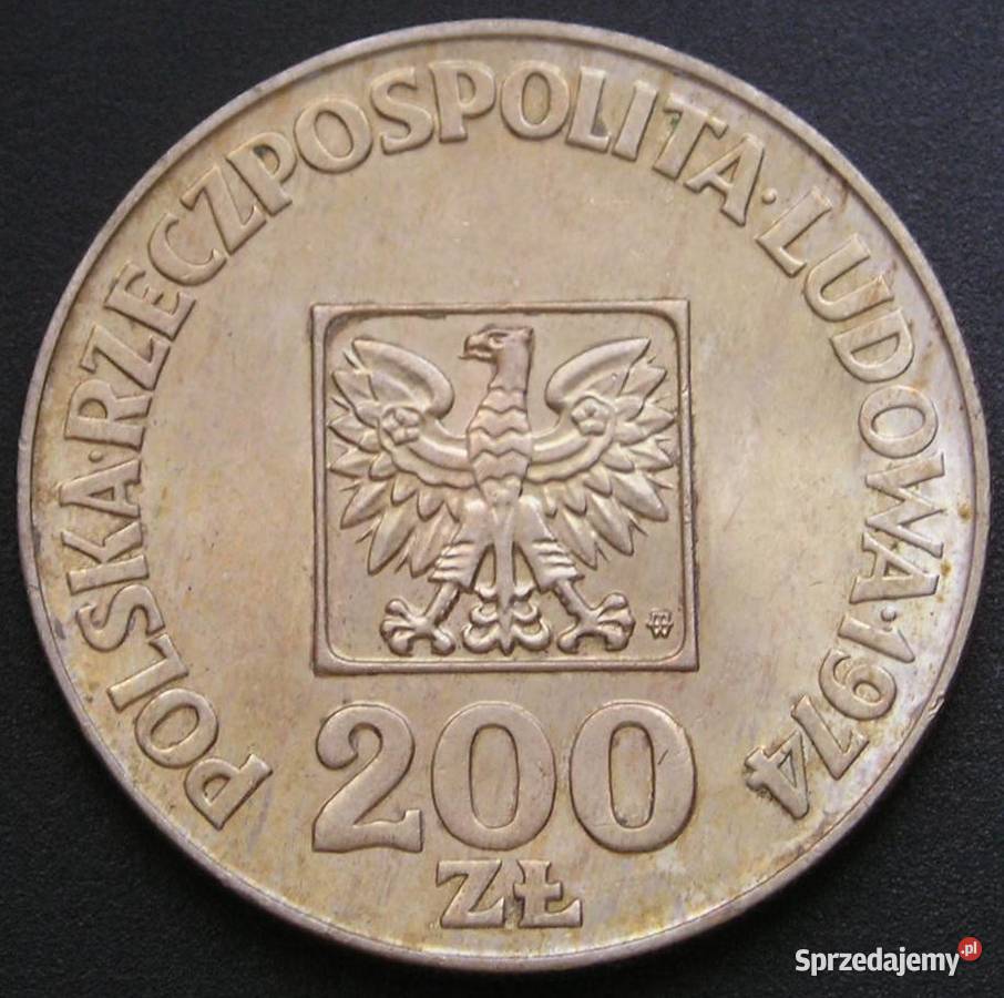 POLSKA 200 ZŁOTYCH 1974 MAPA Łódź