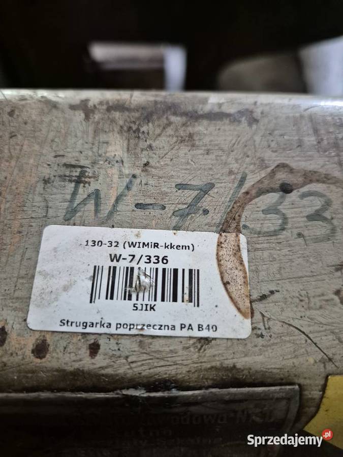 Strugarka poprzeczna PAB 40 Dłutownica do metalu małopolskie