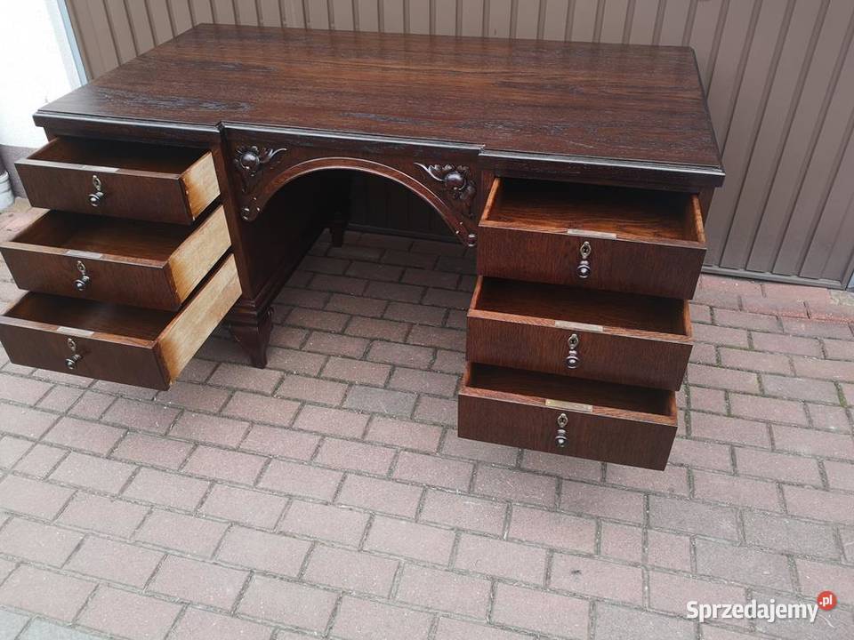 Biurko Dębowe Gabinetowe Unikatowe Stare Antyk Meble Swarzędz sprzedam