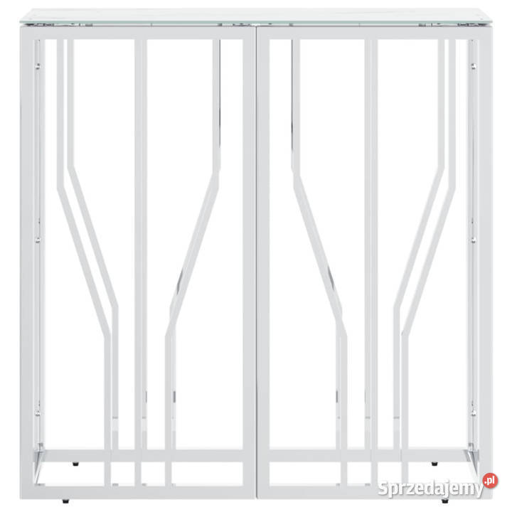 Stolik konsolowy srebrny 70x30x70 stal mazowieckie Warszawa
