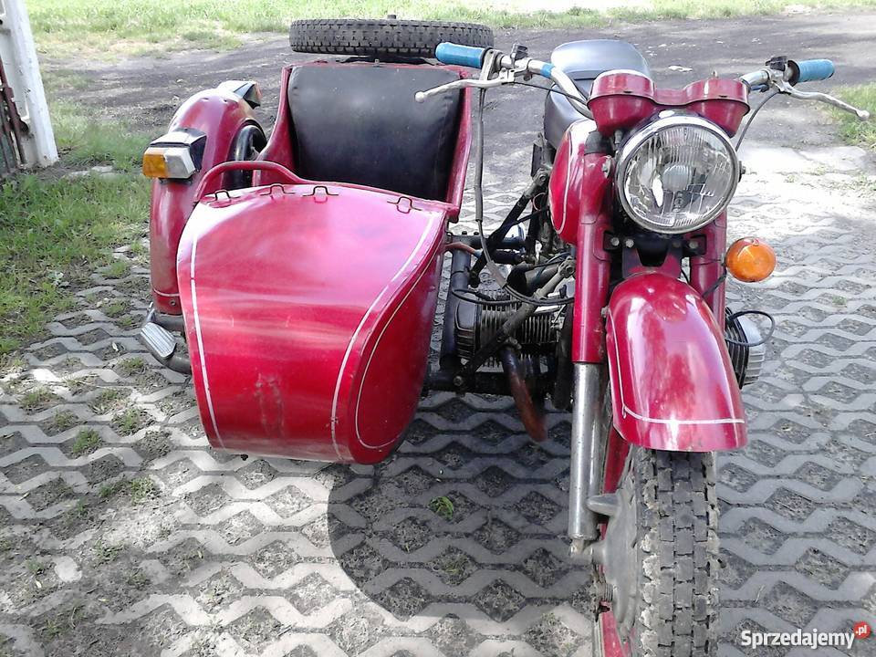 Dniepr MT10 z 1980 roku z dokumentami czerwony Nowy Folwark