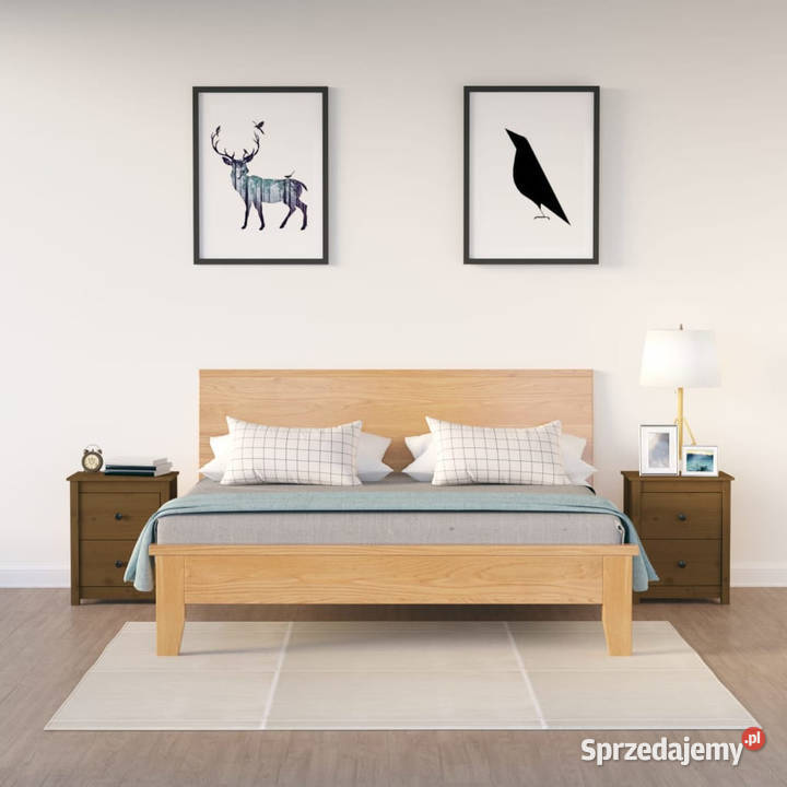 Szafki nocne 2 miodowy brąz 50x35x615 sosnowe mazowieckie Warszawa