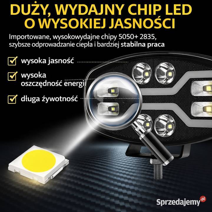 Halogen roboczy LED potężna lampa tir szperacz z Zambrów sprzedam