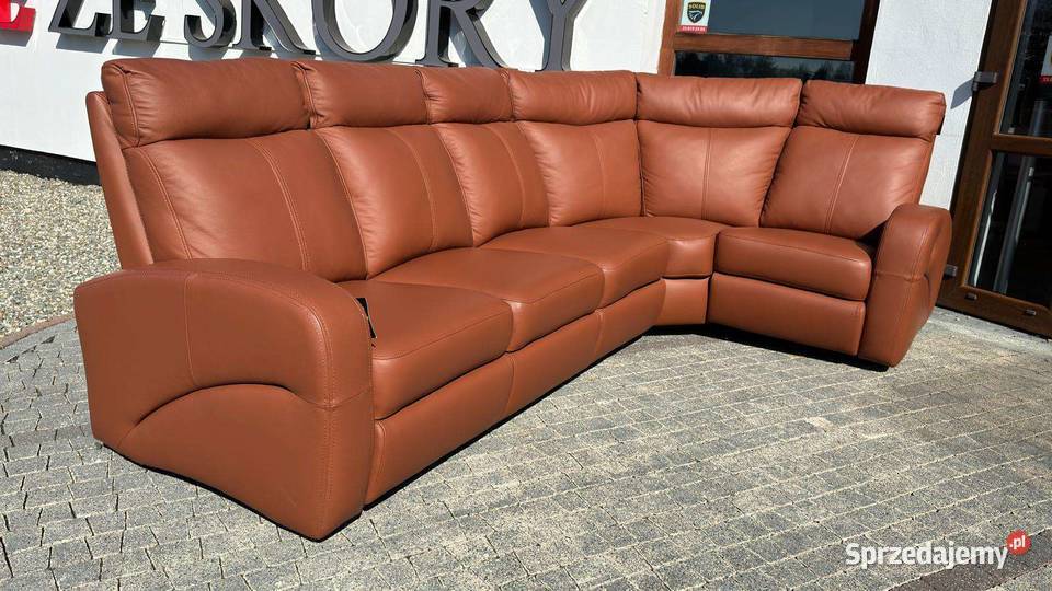 Narożnik 296x184 SKÓRA NATURALNA 100 gruba Żory