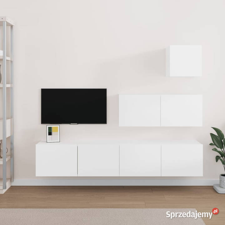 Zestaw 4 szafek telewizyjnych biały WM3114646