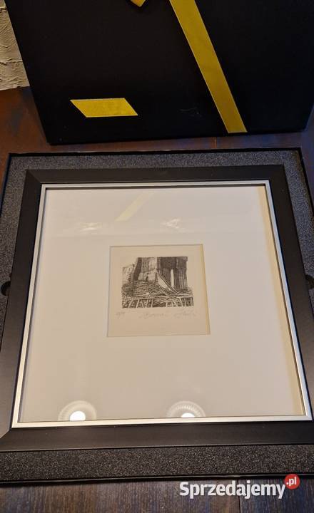 OBRAZ miedzioryt Krzysztof Skórczewski autograf Lublin