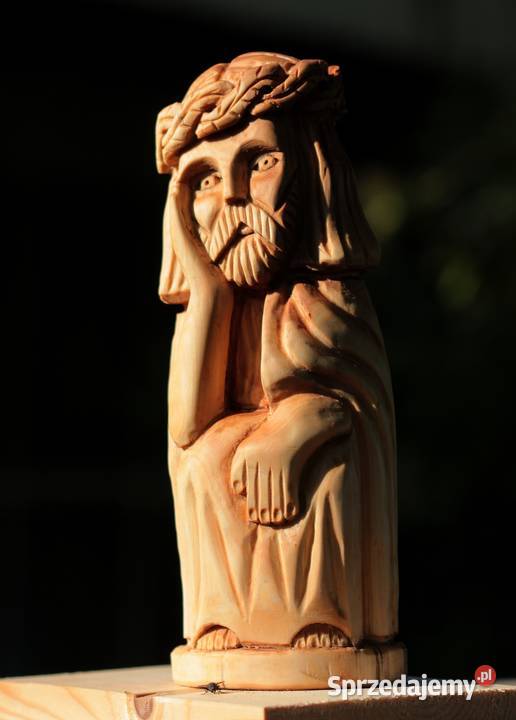 Jezus Frasobliwy rzeźba ludowa Gniezno
