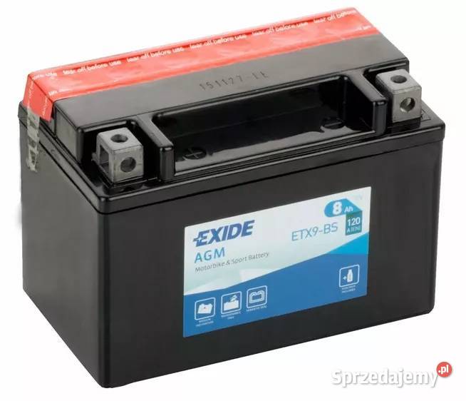 Akumulator motocyklowy EXIDE ETX9BS YTX9BS 12V Akumulatory motocyklowe Tychy