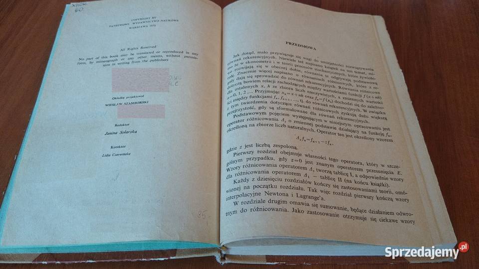 Równania rekurencyjne Ira Koźniewska Książki naukowe i popularnonaukowe Gdańsk