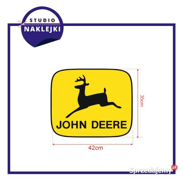 Logo naklejka John Deere 42x35 Traktor Ciągnik Łagów