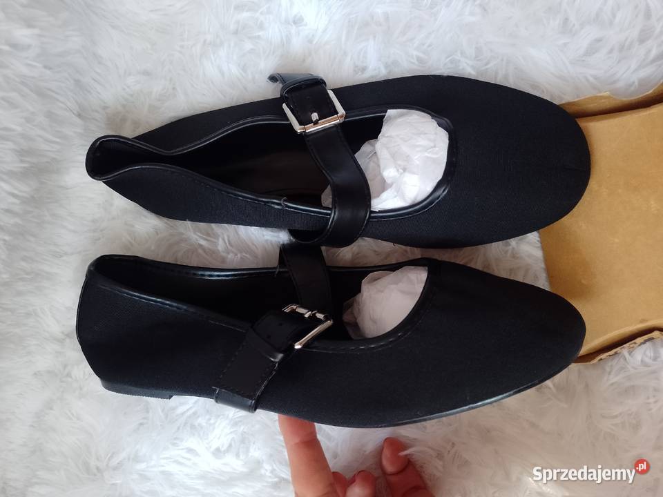 3738 ASOS Design Czarne baleriny biznesowe z małopolskie Kraków