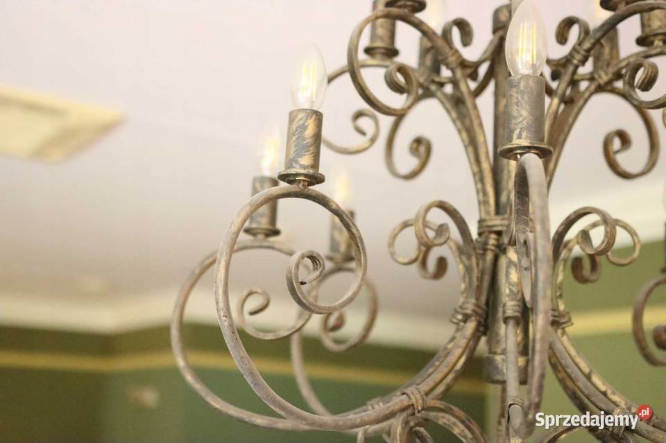 Kuty żyrandol 14ramienny masywny solidny ręczne