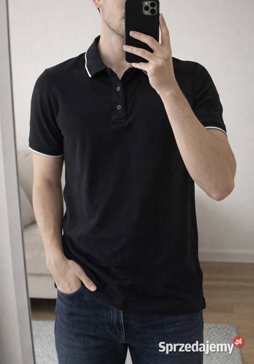 Koszulka polo black slim fit shirt M podkarpackie Przemyśl