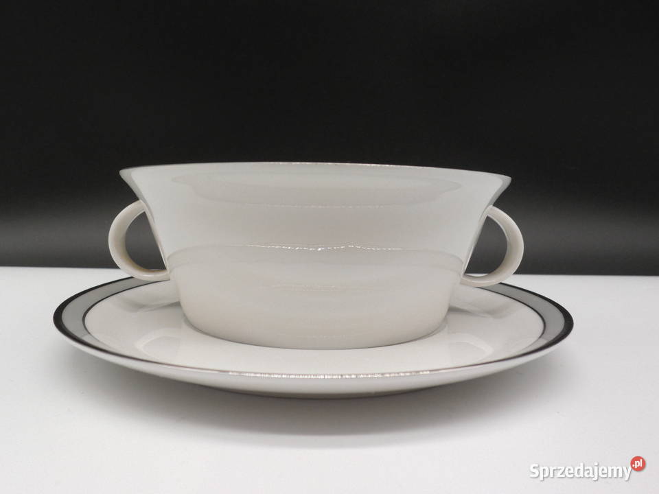Luksusowa Bulionówka ze Spodkiem Rosenthal Gala Porcelana i szkło wielkopolskie Raszków