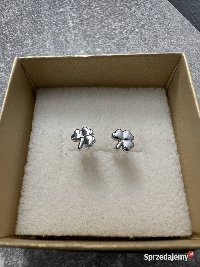 Kolczyki srebrne koniczyny koniczyna Kolczyki Jasło