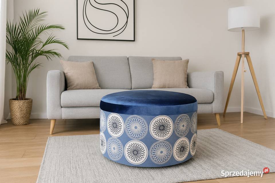 Pufa Skandynawska Okrągła 85 Duża 2 osobowa Puf Kazimierz Biskupi