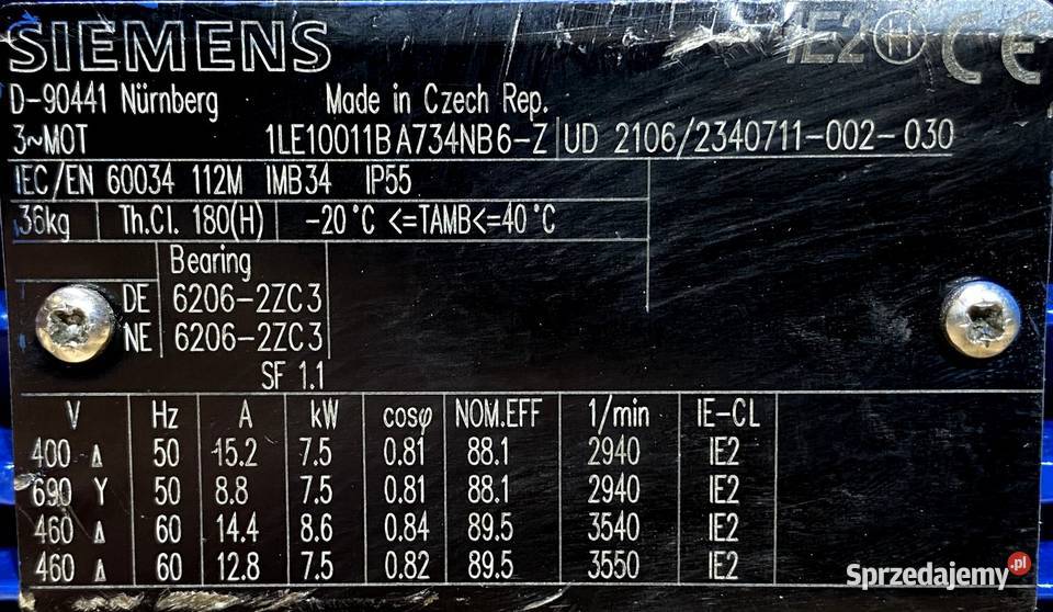 motoreduktor przekładnia 75kW 439obr kujawsko-pomorskie Pigża