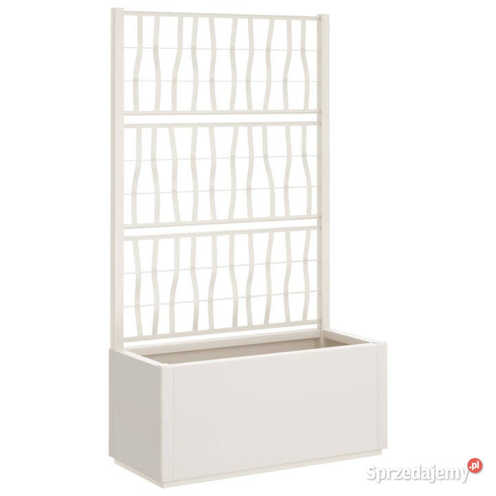 Donica ogrodowa z kratką biała 80x36x140 PP Warszawa sprzedam