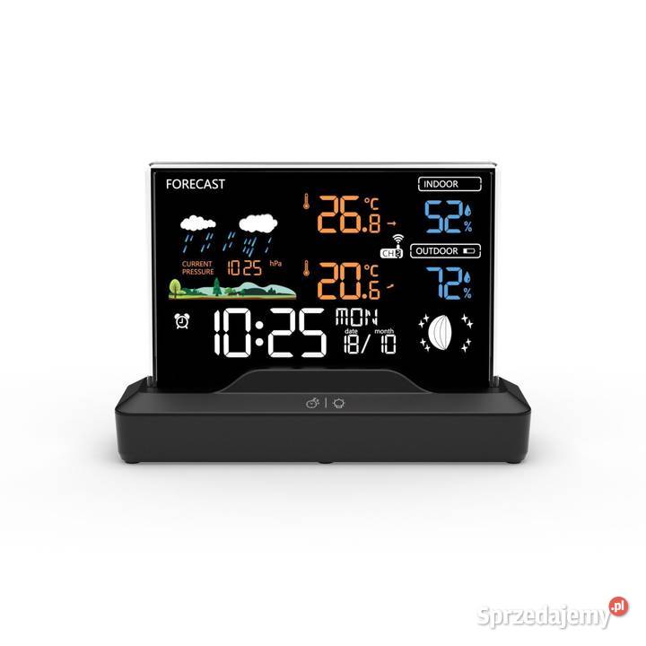 Podświetlana bezprzewodowa stacja pogodowa Poznań sprzedam