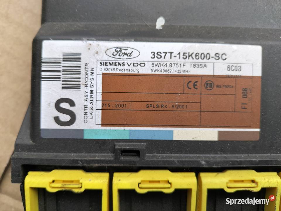 MONDEO MK3 3S7T15K600SC KOMPUTER STEROWNIK MODUŁ osobowe Pozostałe lubelskie