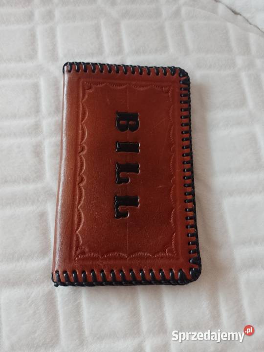 Real LeatherBrązowy Skórzany portfel z Londynu Kraków