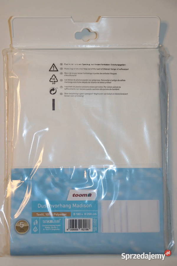 Zasłona prysznicowa 180x200