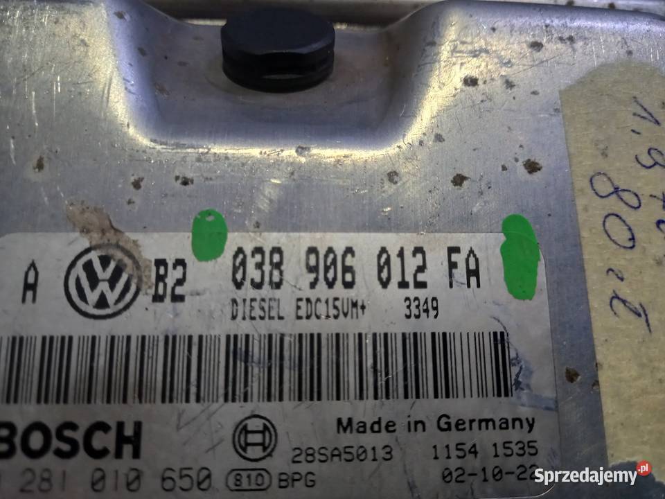 Komputer VW 038906012FA Części samochodowe Margonin
