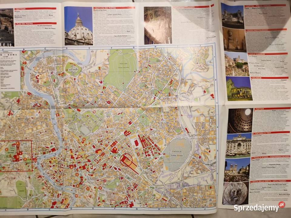 mapa Rzymu skala poradnik 1 15 000 pielgrzymuj z Kielce