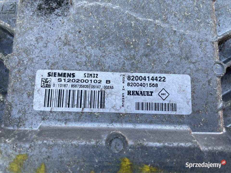 Komputer silnika 8200414422 S120200102B Renault