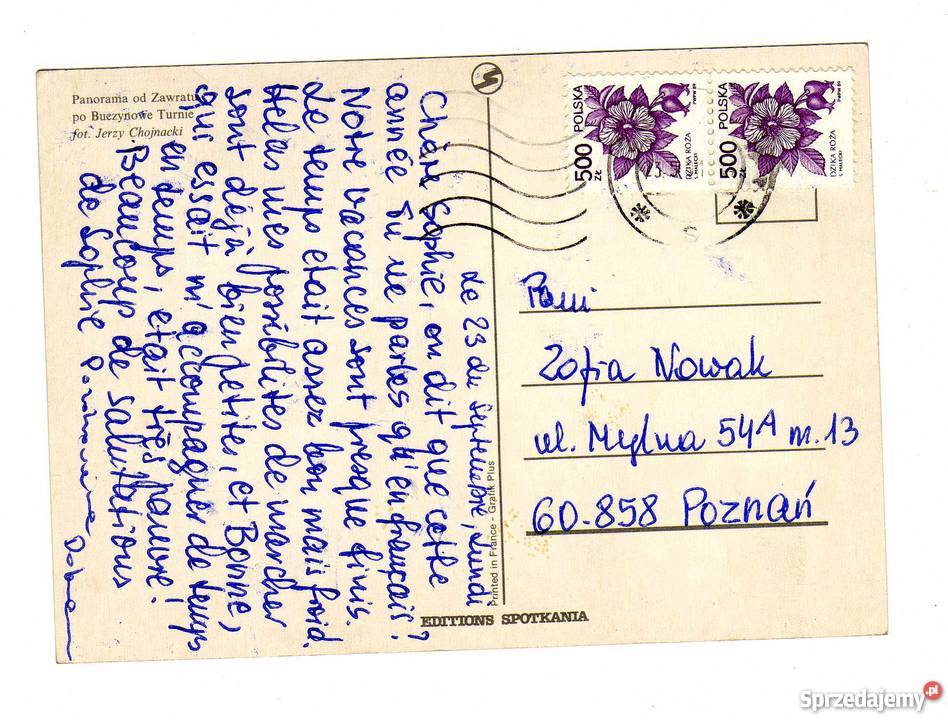 TATRY PANORAMA ZAWRATU POCZTÓWKA Krynki