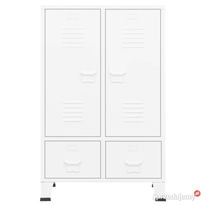 vidaXL Szafa w stylu industrialnym biała mazowieckie Warszawa sprzedam