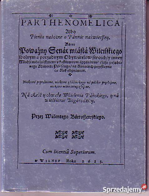 8836 PARTHENOMELICA ALBO PIENIA NABOŻNE O PANNIE małopolskie Czyrna
