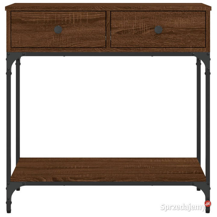 Stolik konsolowy brązowy dąb 75x345x75 WM833402 Warszawa