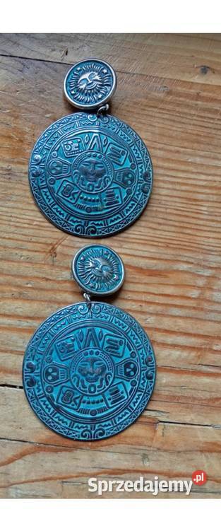 Klipsy wzór Azteków zachodniopomorskie Prusim sprzedam