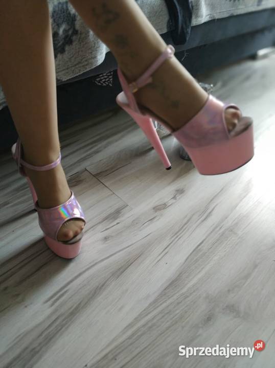 Różowe platformy szpilki holograficzne heelsy 39 Wrocław