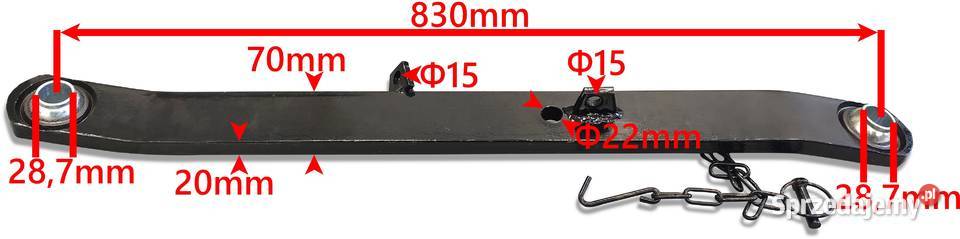 2x CIĘGŁO DOLNE RAMIĘ DŹWIGNIA 830mm URSUS C330 Pozostałe Solec Kujawski