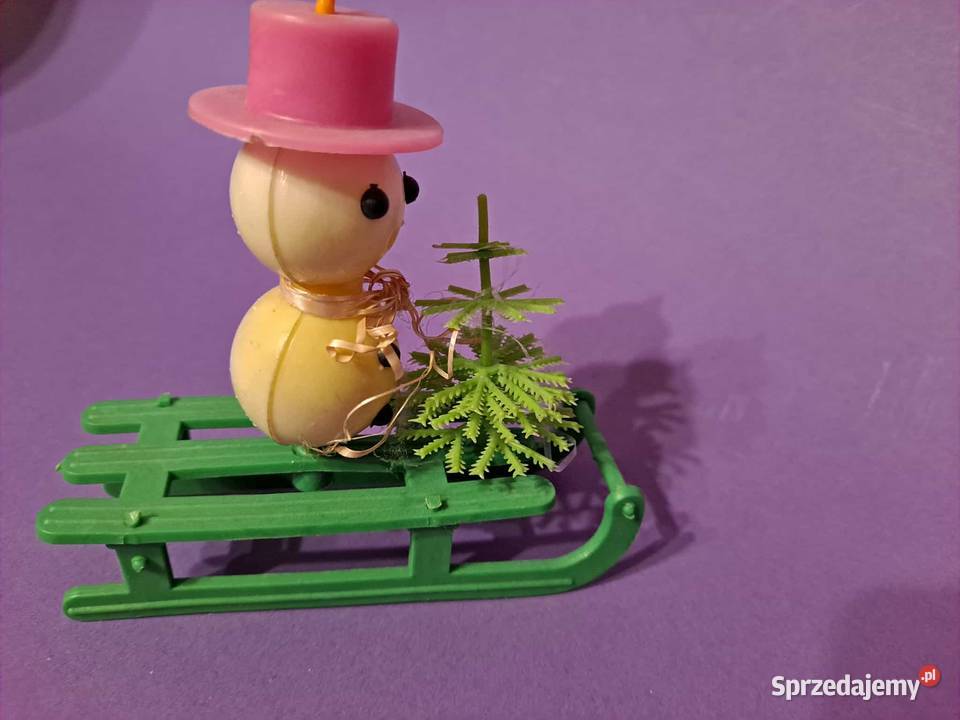 Ozdoba na choinkę PRL vintage Bałwan Kraków