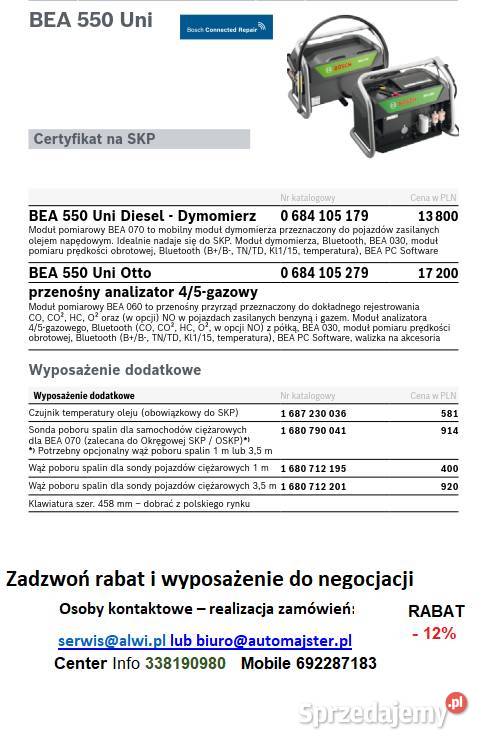 FSA 500 BEA 750 serwisów DPF i SKP Bielsko-Biała