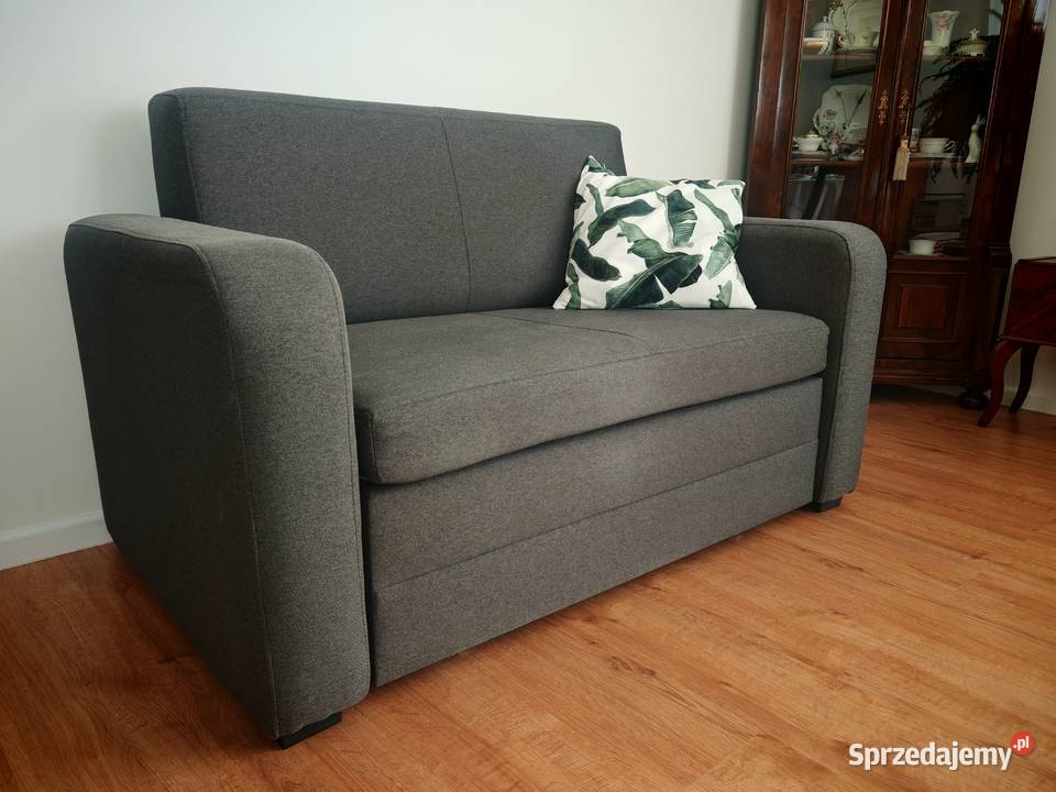 Sofa kanapa rozkładana 2 osobowa ciemny szary Gorzów Wielkopolski