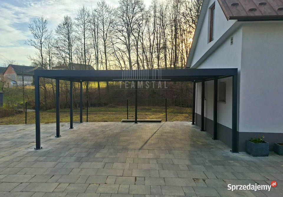 Carport PREMIUM Wiata samochodowa 7x5m antracyt