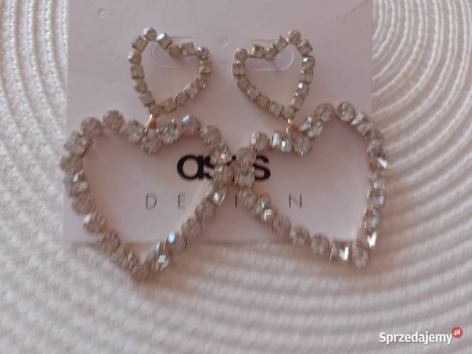 ASOS Wytworne duże kolczyki z Londynu serca NOWE Dla kobiet Kraków